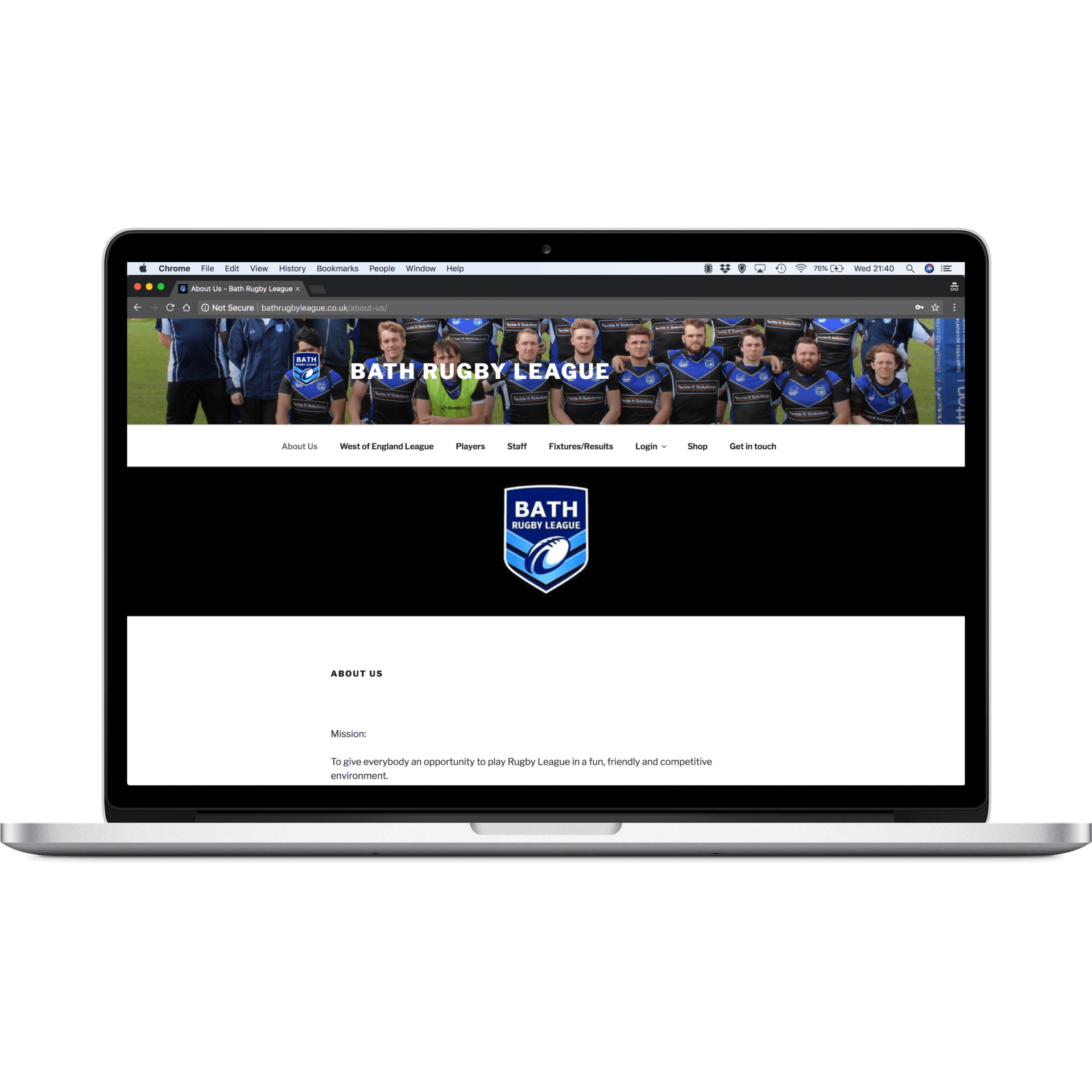 Bath Rugby League Website