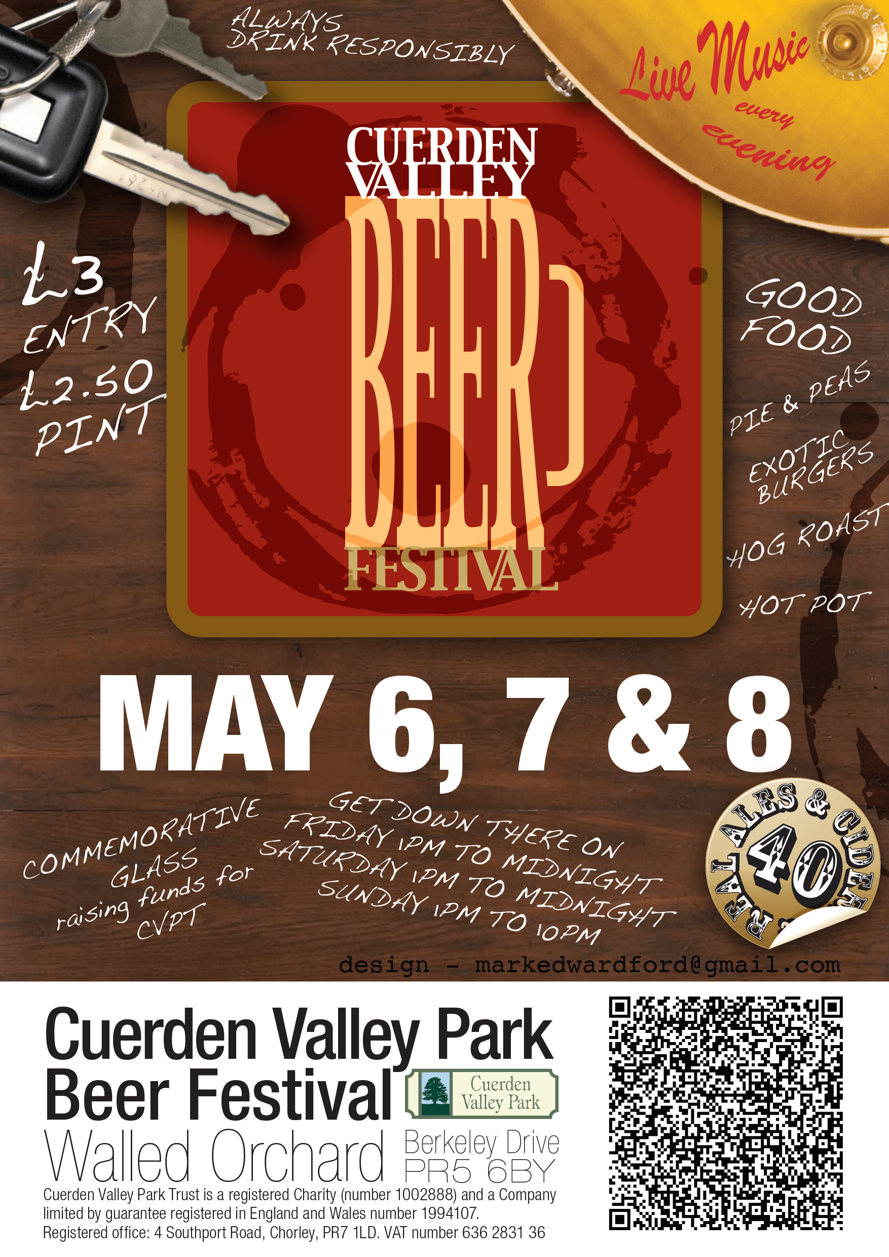 Cuerden Valley Park Beer Festival 2010 Poster