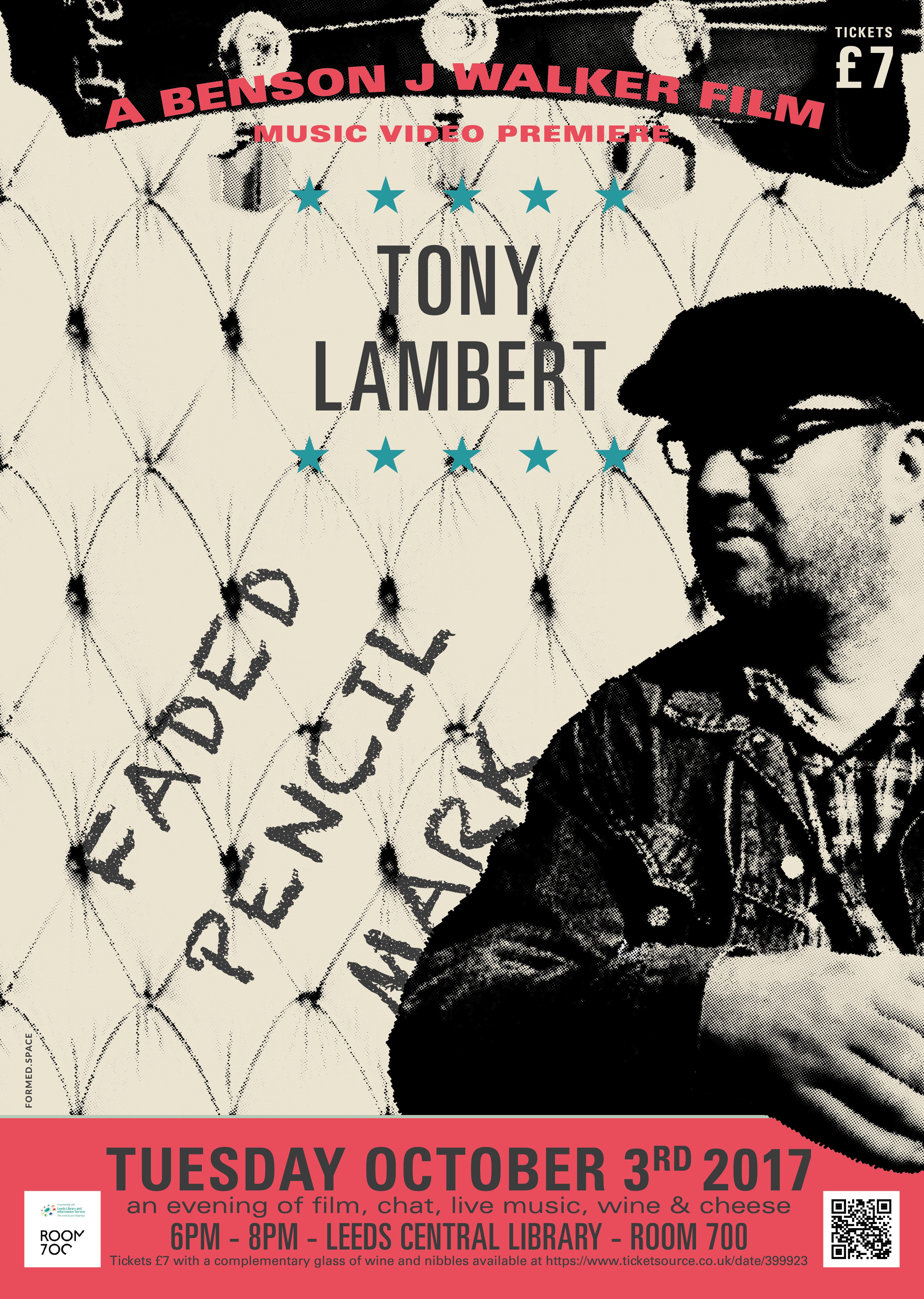 Tony Lambert Faded Pencil Mark Music Video Launch Poster
